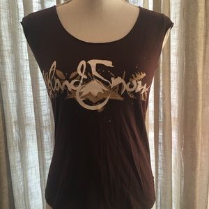 🛍 3 for $12 | brown “island snow” sleeveless tee